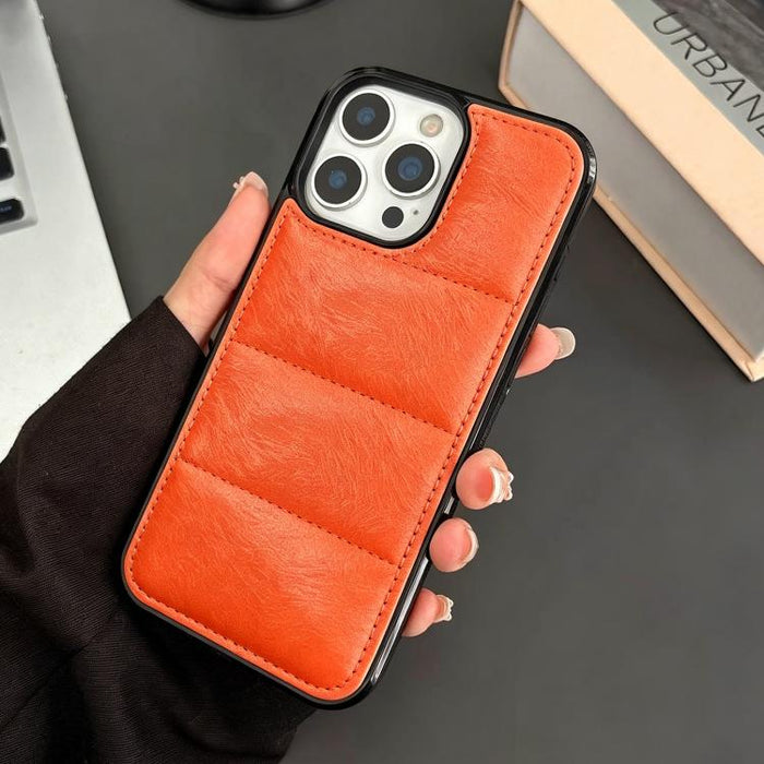 Funda para teléfono de PU + TPU con relleno de algodón y plumón de eider de crin de caballo, For iPhone 17 Pro Max, For iPhone 17 Pro, For iPhone 17, For iPhone 16 Pro Max, For iPhone 16 Pro, For iPhone 16 Plus, For iPhone 16, For iPhone 15 Pro Max    ...