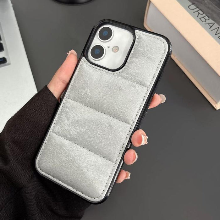 Funda para teléfono de PU + TPU con relleno de algodón y plumón de eider de crin de caballo, For iPhone 17 Pro Max, For iPhone 17 Pro, For iPhone 17, For iPhone 16 Pro Max, For iPhone 16 Pro, For iPhone 16 Plus, For iPhone 16, For iPhone 15 Pro Max    ...