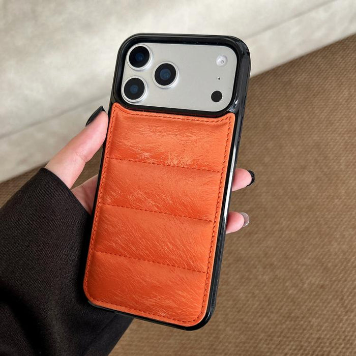Funda para teléfono de PU + TPU con relleno de algodón y plumón de eider de crin de caballo, For iPhone 17 Pro Max, For iPhone 17 Pro, For iPhone 17, For iPhone 16 Pro Max, For iPhone 16 Pro, For iPhone 16 Plus, For iPhone 16, For iPhone 15 Pro Max    ...