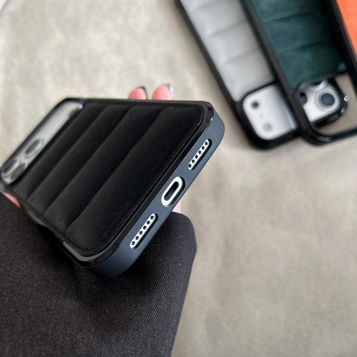 Funda para teléfono de PU + TPU con relleno de algodón y plumón de eider de crin de caballo, For iPhone 17 Pro Max, For iPhone 17 Pro, For iPhone 17, For iPhone 16 Pro Max, For iPhone 16 Pro, For iPhone 16 Plus, For iPhone 16, For iPhone 15 Pro Max    ...