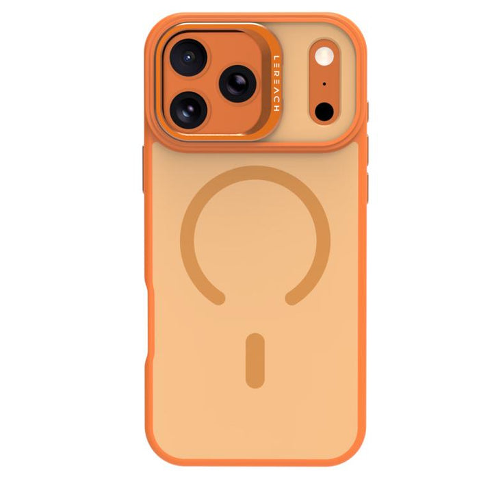 Funda magnética para teléfono LeReach Le-Luster Series con soporte y lente metálica, For iPhone 17 Pro Max, For iPhone 17 Pro