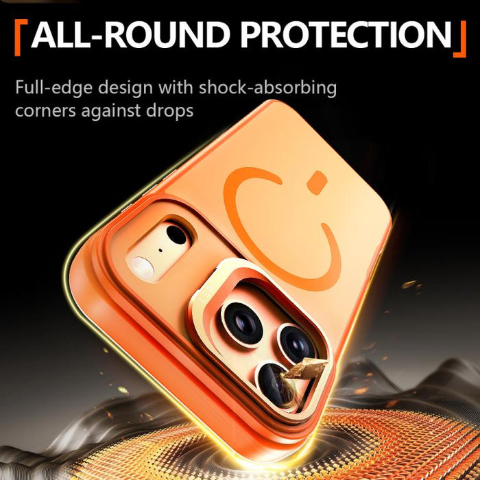 Funda magnética para teléfono LeReach Le-Luster Series con soporte y lente metálica, For iPhone 17 Pro Max, For iPhone 17 Pro