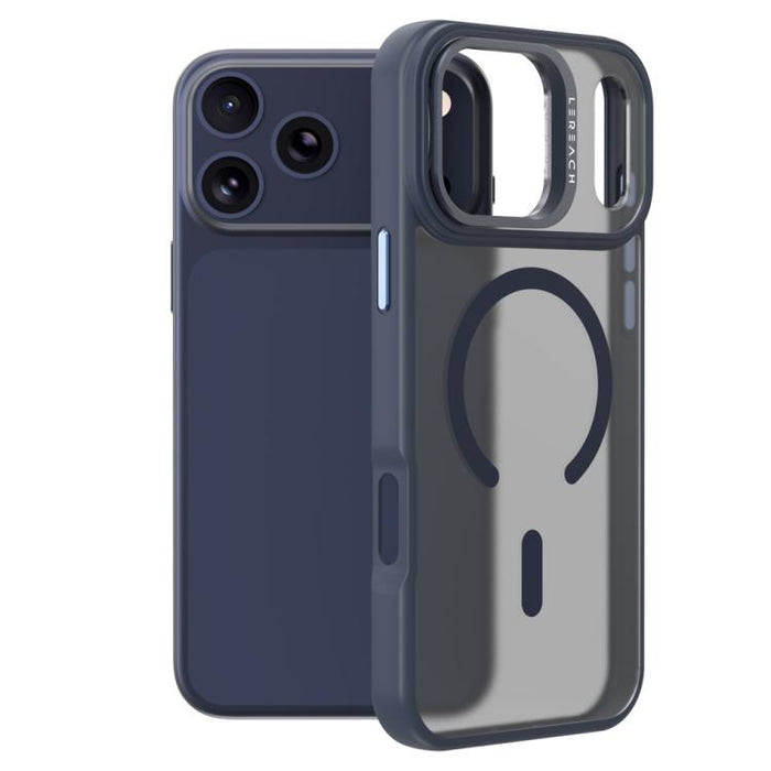 Funda magnética para teléfono LeReach Le-Luster Series con soporte y lente metálica, For iPhone 17 Pro Max, For iPhone 17 Pro