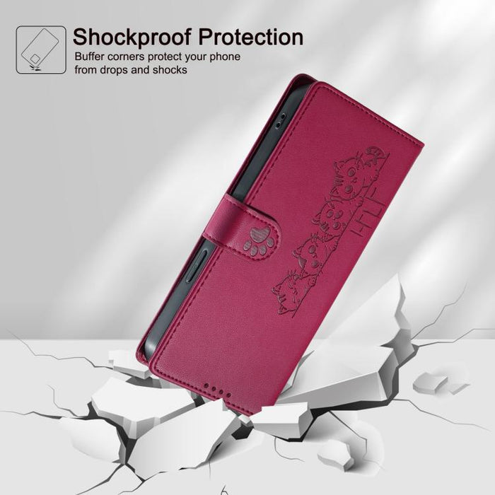 Funda para teléfono de piel vegana con cierre magnético y diseño de lindos gatos., For iPhone 14 Pro Max, For iPhone SE 2022 / SE 2020 / 8 / 7, For iPhone 13 Pro Max, For iPhone 13 Pro, For iPhone 13 mini, For iPhone 12 / 12 Pro, For iPhone 12 Pro Max ...