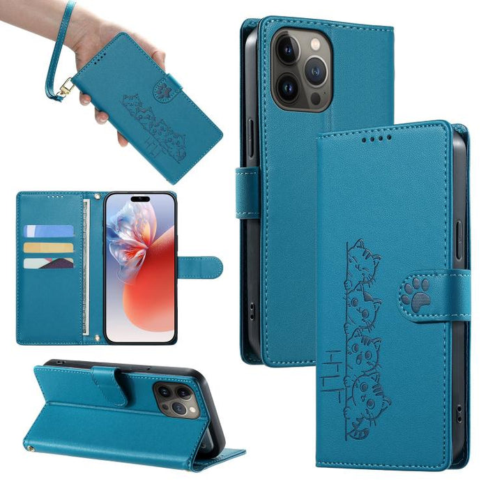 Funda para teléfono de piel vegana con cierre magnético y diseño de lindos gatos., For iPhone 14 Pro Max, For iPhone SE 2022 / SE 2020 / 8 / 7, For iPhone 13 Pro Max, For iPhone 13 Pro, For iPhone 13 mini, For iPhone 12 / 12 Pro, For iPhone 12 Pro Max ...