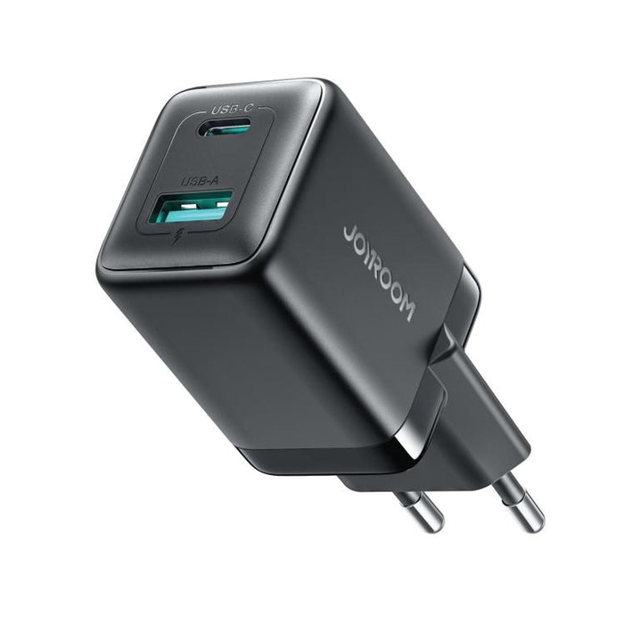 Cargador rápido GaN de doble interfaz USB y Tipo-C JOYROOM JR-TG8 de 45 W, EU Plug, UK Plug