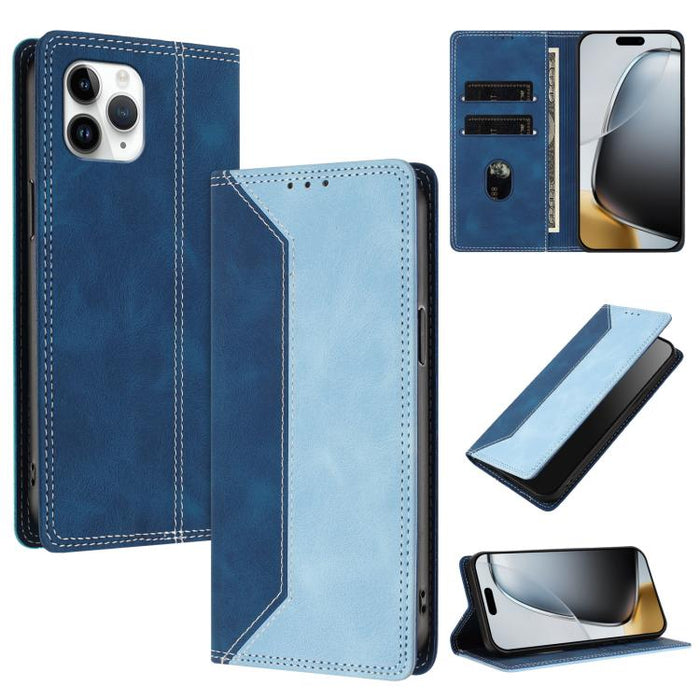 Funda para teléfono de piel vegana bicolor con bloqueo RFID y tacto agradable., For iPhone 11, For iPhone 11 Pro