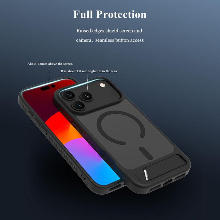 Funda magnética para teléfono LeReach Le-Chic Series con soporte oculto en forma de C, For iPhone 17 Pro Max