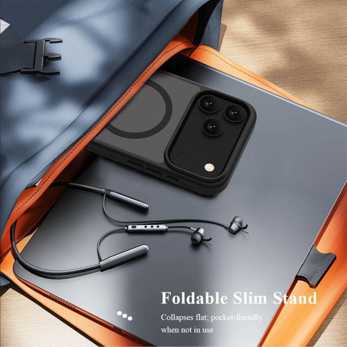 Funda magnética para teléfono LeReach Le-Chic Series con soporte oculto en forma de C, For iPhone 17 Pro Max