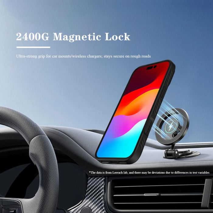 Funda magnética para teléfono LeReach Le-Chic Series con soporte oculto en forma de C, For iPhone 17 Pro Max