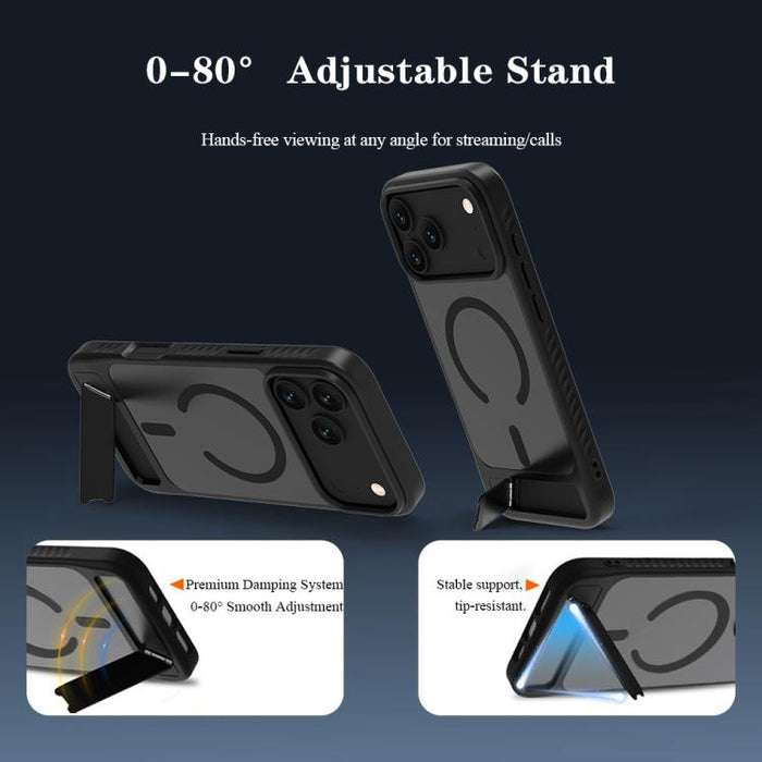 Funda magnética para teléfono LeReach Le-Chic Series con soporte oculto en forma de C, For iPhone 17 Pro Max