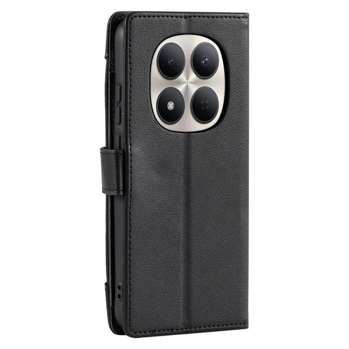 Funda para teléfono de piel vegana con cremallera y hebilla, textura de lichi, con correa para la muñeca., For Redmi Note 15 5G / 4G Global 164mm, For Redmi Note 15 Pro 5G Global 163.6mm, For Redmi Note 14 4G 164.84mm, For Redmi Note 14 Pro 4G Global  ...