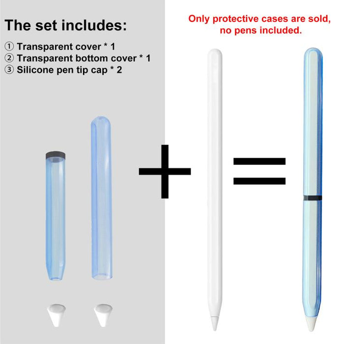 Estuche transparente desmontable para lápiz óptico, For Apple Pencil 2 / Pro