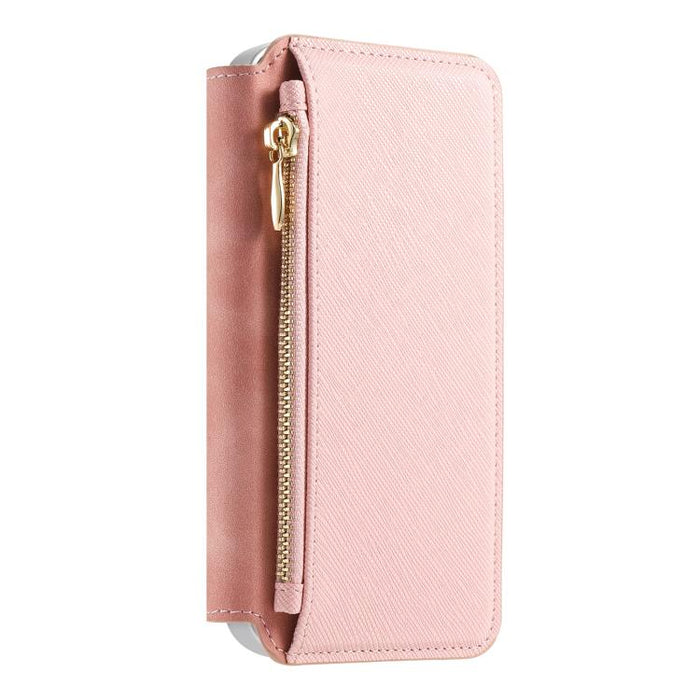 Funda para teléfono CaseNeo Precision Hole con cierre magnético y borde plateado, fabricada en piel vegana de grano cruzado., For Redmi Turbo 4 Pro, For Redmi Turbo 4, For Redmi Note 14 5G