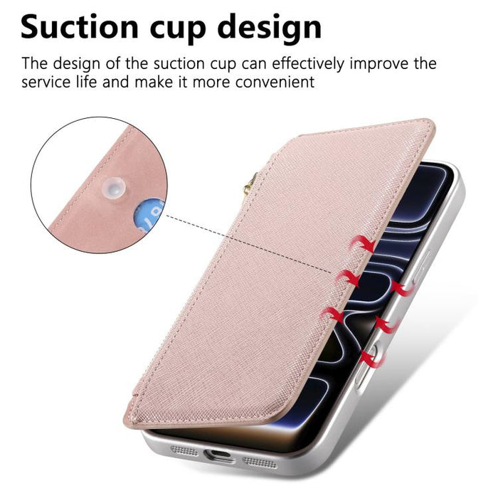 Funda para teléfono CaseNeo Precision Hole con cierre magnético y borde plateado, fabricada en piel vegana de grano cruzado., For Xiaomi 17