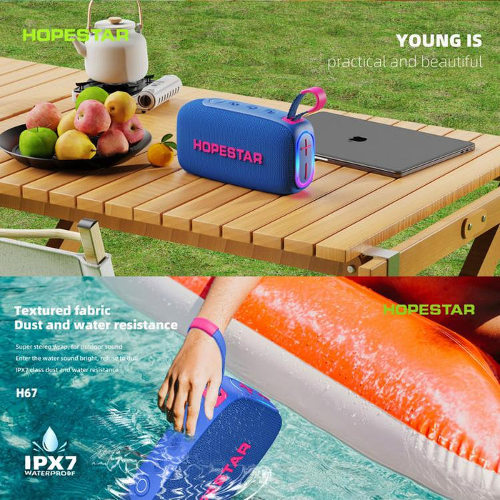 Altavoz inalámbrico Bluetooth HOPESTAR H67 de 30 W para exteriores, resistente al agua (IPX7).