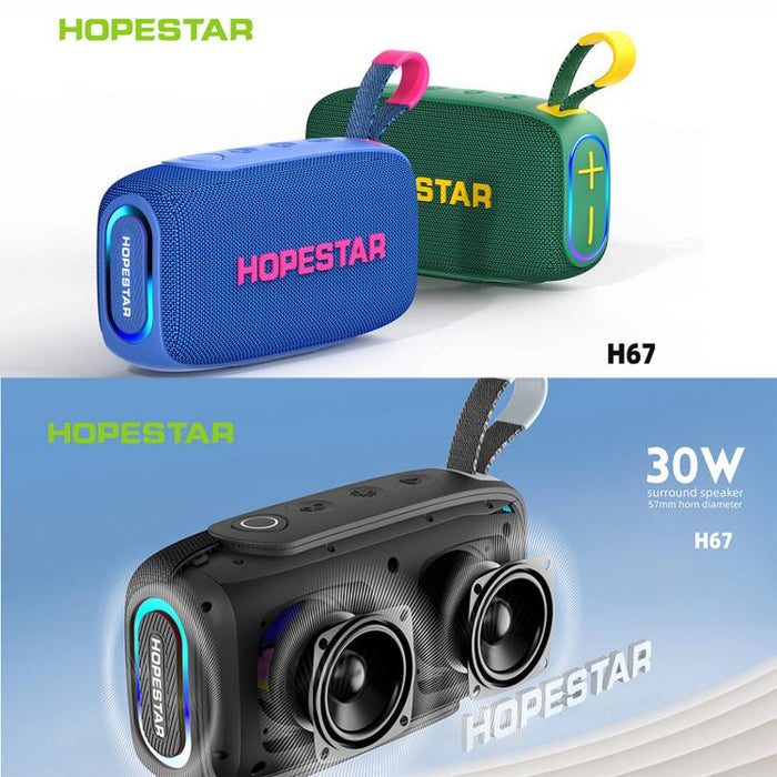 Altavoz inalámbrico Bluetooth HOPESTAR H67 de 30 W para exteriores, resistente al agua (IPX7).