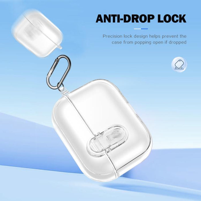 Estuche transparente para auriculares inalámbricos LeReach Mega Series con gancho, For AirPods Pro 3