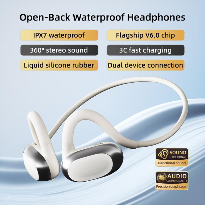 Auriculares deportivos Hileo F25B con Bluetooth, conducción aérea, resistentes al agua y con cancelación de ruido.