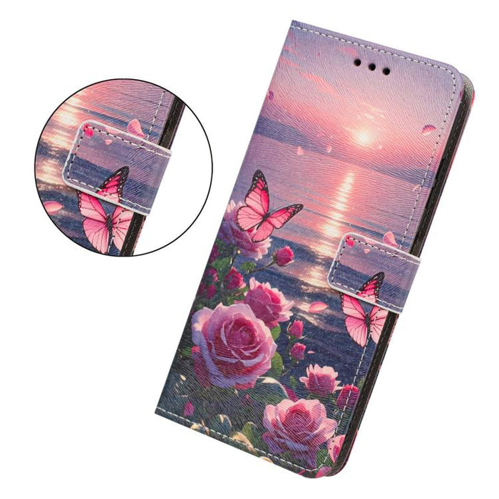 Funda para teléfono de piel vegana con estampado pintado y correa., For iPhone 11 Pro, For iPhone X / XS, For iPhone XR, For iPhone XS Max, For iPhone 6 Plus / 7 Plus / 8 Plus