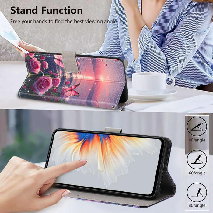 Funda para teléfono de piel vegana con estampado pintado y correa., For iPhone 11 Pro, For iPhone X / XS, For iPhone XR, For iPhone XS Max, For iPhone 6 Plus / 7 Plus / 8 Plus