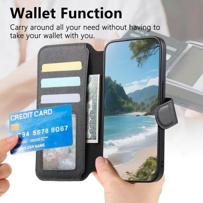 Funda de cuero para teléfono con cremallera, diseño de sarga, MagSafe RFID y protección antirrobo., For Redmi K90 Pro Max / Poco F8 Ultra, For Redmi Turbo 5 Max / Poco X8 Pro Max, For Redmi Turbo 5 5G / Poco X8 Pro 5G, For Redmi K90 / Poco F8 Pro 5G   ...