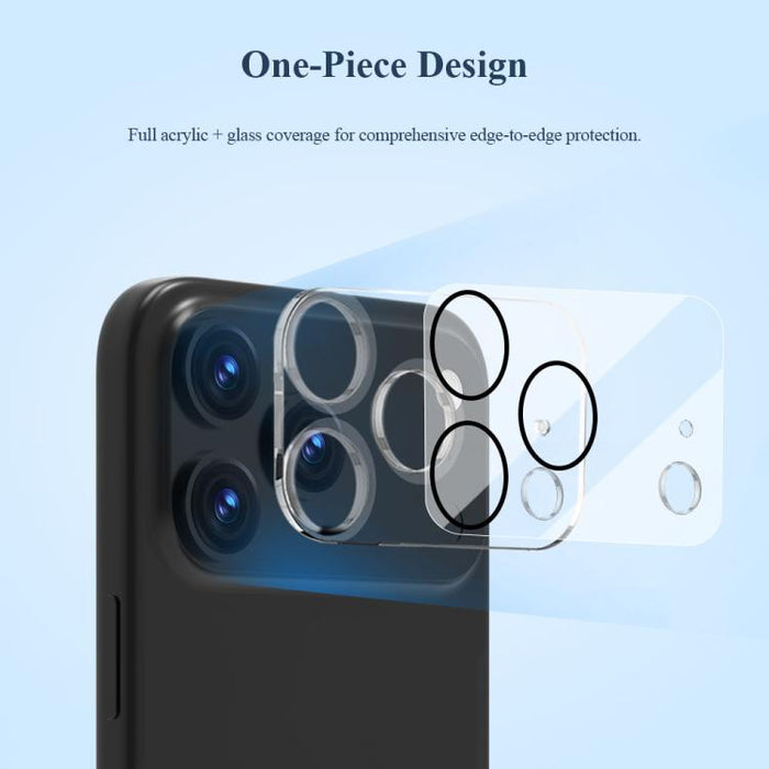 Juego de 2 láminas protectoras de cristal para lentes de cámara LeReach TF Series 3D de cobertura total, versión HD y resistentes al desgaste., For iPhone 17 Pro, For iPhone 17, For iPhone Air