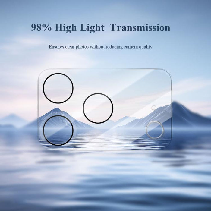 Juego de 2 láminas protectoras de cristal para lentes de cámara LeReach TF Series 3D de cobertura total, versión HD y resistentes al desgaste., For iPhone 17 Pro, For iPhone 17, For iPhone Air