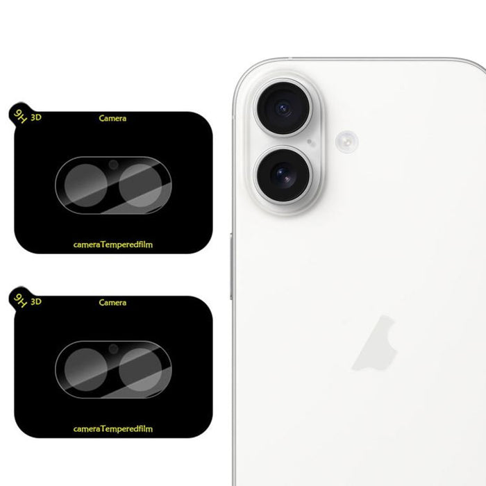 Juego de 2 láminas protectoras de cristal para lentes de cámara LeReach TF Series 3D de cobertura total, versión HD y resistentes al desgaste., For iPhone 17 Pro, For iPhone 17, For iPhone Air