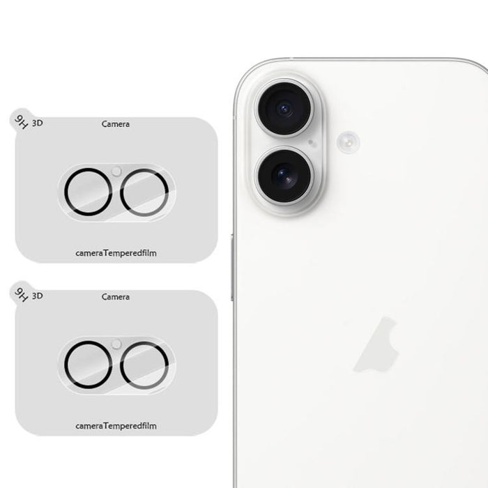 Juego de 2 láminas protectoras de cristal para lentes de cámara LeReach TF Series 3D de cobertura total, versión HD y resistentes al desgaste., For iPhone 17 Pro, For iPhone 17, For iPhone Air