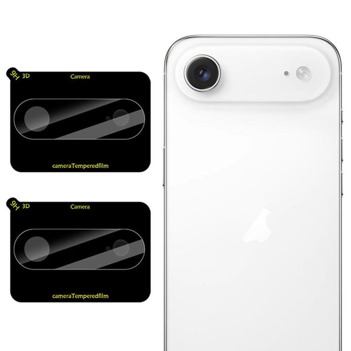 Juego de 2 láminas protectoras de cristal para lentes de cámara LeReach TF Series 3D de cobertura total, versión HD y resistentes al desgaste., For iPhone 17 Pro, For iPhone 17, For iPhone Air