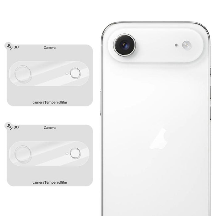 Juego de 2 láminas protectoras de cristal para lentes de cámara LeReach TF Series 3D de cobertura total, versión HD y resistentes al desgaste., For iPhone 17 Pro, For iPhone 17, For iPhone Air