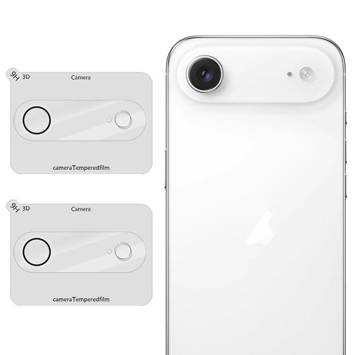 Juego de 2 láminas protectoras de cristal para lentes de cámara LeReach TF Series 3D de cobertura total, versión HD y resistentes al desgaste., For iPhone 17 Pro, For iPhone 17, For iPhone Air