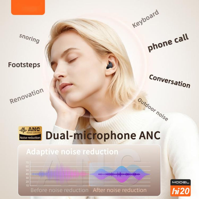 Auriculares inalámbricos Bluetooth Hileo Hi20 con reducción de ruido para dormir.