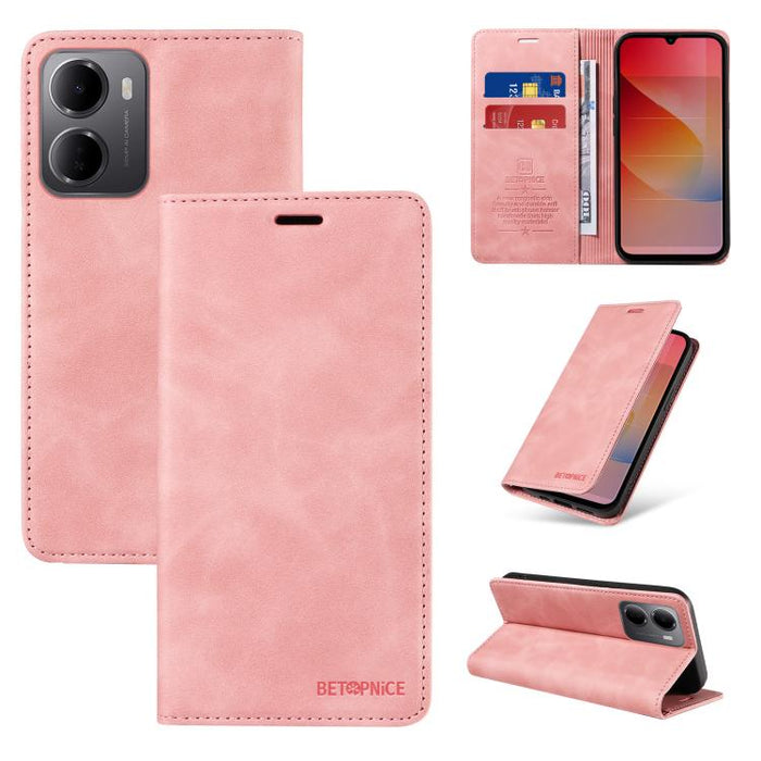 Funda de cuero antirrobo con protección RFID BETOPNICE, For Redmi 15a 5G