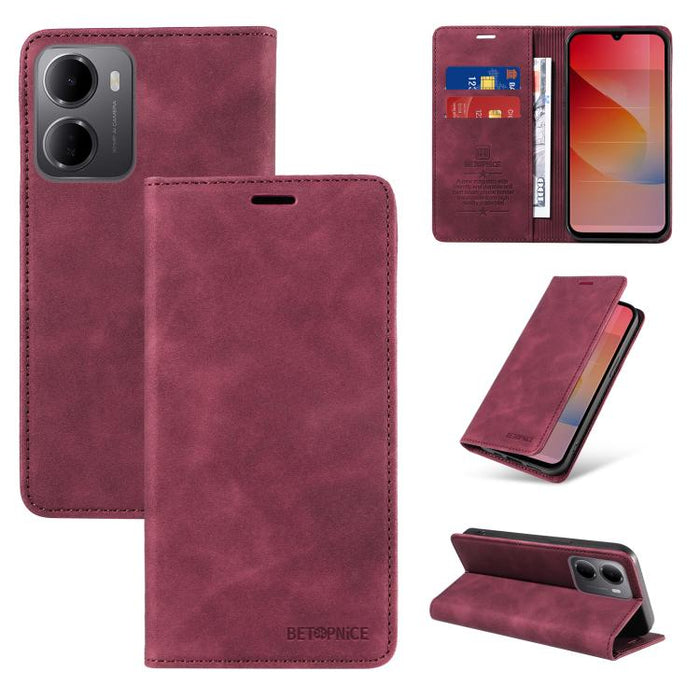 Funda de cuero antirrobo con protección RFID BETOPNICE, For Redmi 15a 5G