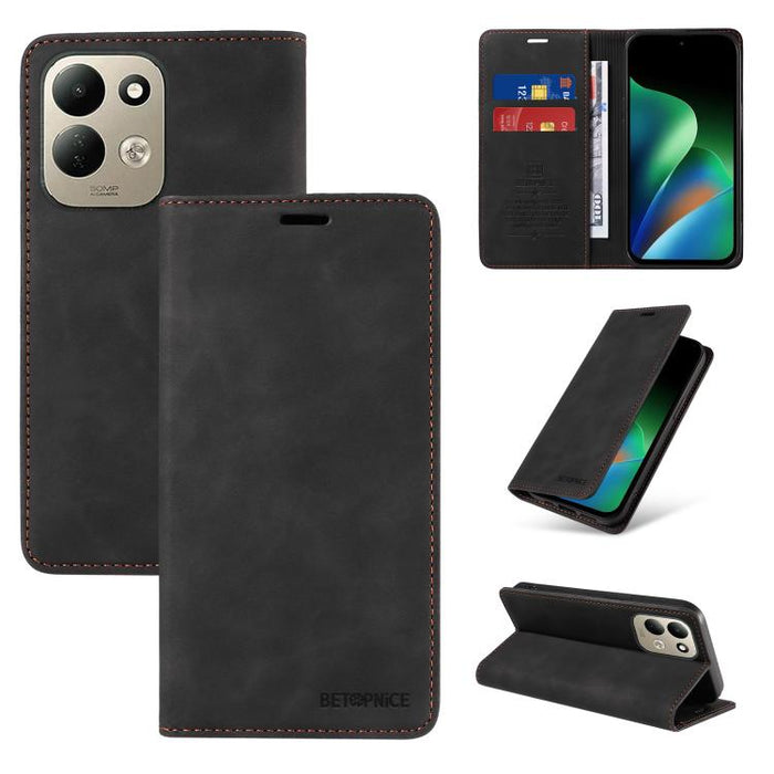 Funda de cuero antirrobo con protección RFID BETOPNICE, For Redmi 15a 5G