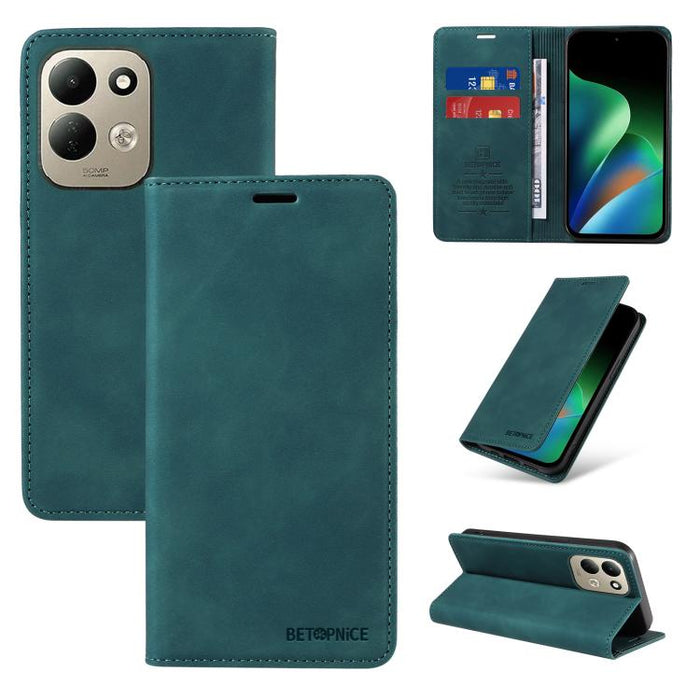 Funda de cuero antirrobo con protección RFID BETOPNICE, For Redmi 15a 5G