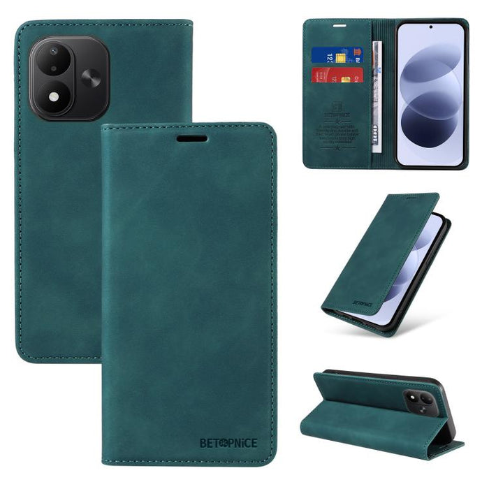 Funda de cuero antirrobo con protección RFID BETOPNICE, For Redmi 15a 5G