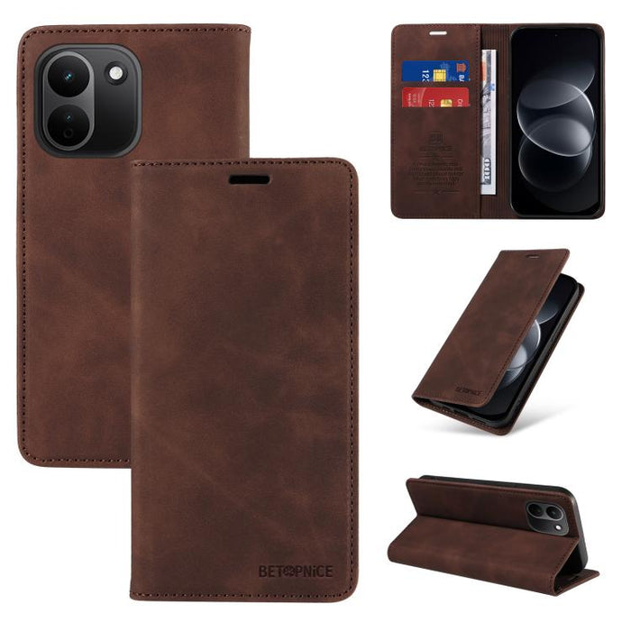 Funda de cuero antirrobo con protección RFID BETOPNICE, For Redmi 15a 5G