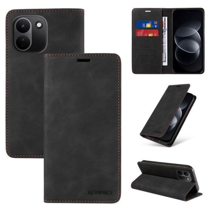 Funda de cuero antirrobo con protección RFID BETOPNICE, For Redmi 15a 5G