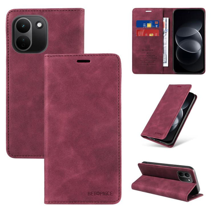 Funda de cuero antirrobo con protección RFID BETOPNICE, For Redmi 15a 5G