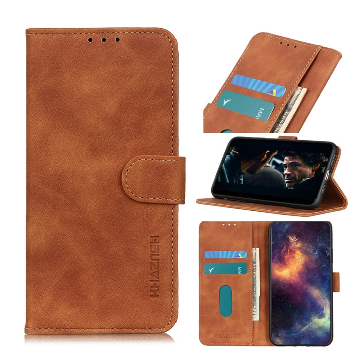 Estuche de cuero con tapa horizontal de PU + TPU de textura retro con soporte y ranuras para tarjetas y billetera, For Nokia 2.4, For Xiaomi Mi 10T Lite, For vivo S7 / V20 Pro, For vivo Y73s