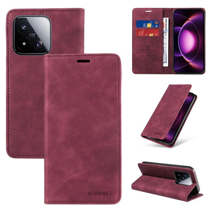 Funda de cuero antirrobo con protección RFID BETOPNICE, For Xiaomi 17 Max 5G, For Xiaomi 17T Pro 5G, For Xiaomi 17T 5G