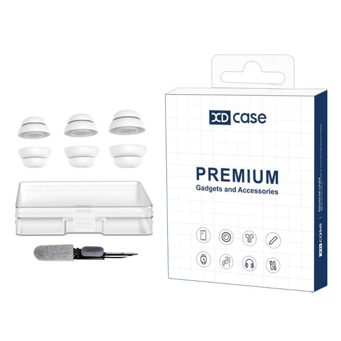 Kit de 3 pares de almohadillas de silicona con reducción de ruido XDcase, tamaños S/M/L, cepillo de limpieza (color aleatorio)., For AirPods Pro 1 / 2