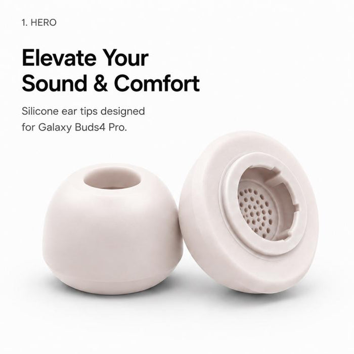 XDcase 3 pares de almohadillas de silicona para oídos (tamaños S/M/L) con estuche de almacenamiento y limpieza, cepillo de limpieza (color aleatorio), For Galaxy Buds3 Pro / Buds4 Pro