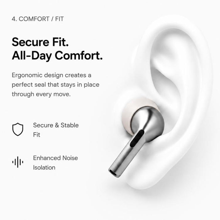 XDcase 3 pares de almohadillas de silicona para oídos (tamaños S/M/L) con estuche de almacenamiento y limpieza, cepillo de limpieza (color aleatorio), For Galaxy Buds3 Pro / Buds4 Pro