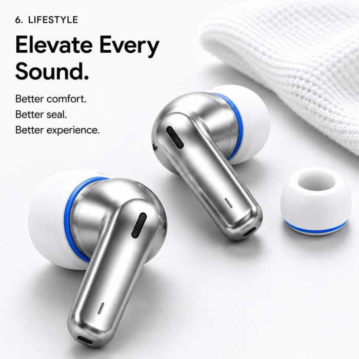 XDcase 3 pares de almohadillas de silicona de repuesto para auriculares, tallas S/M/L, White Purple, White Blue