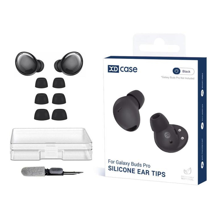 Kit de 3 pares de almohadillas de silicona de repuesto XDcase, tamaños S/M/L, cepillo de limpieza de color aleatorio, For Galaxy Buds Pro / R190
