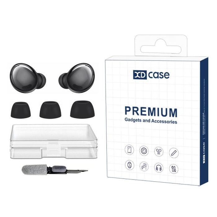 Kit de 3 pares de almohadillas de silicona de repuesto XDcase, tamaños S/M/L, cepillo de limpieza de color aleatorio, For Galaxy Buds Pro / R190